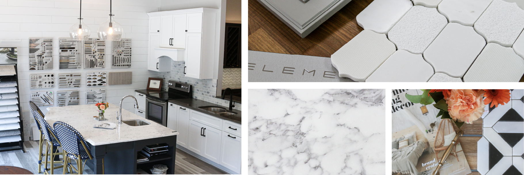 Black and white aerial view of map sections. Image divided into four parts.