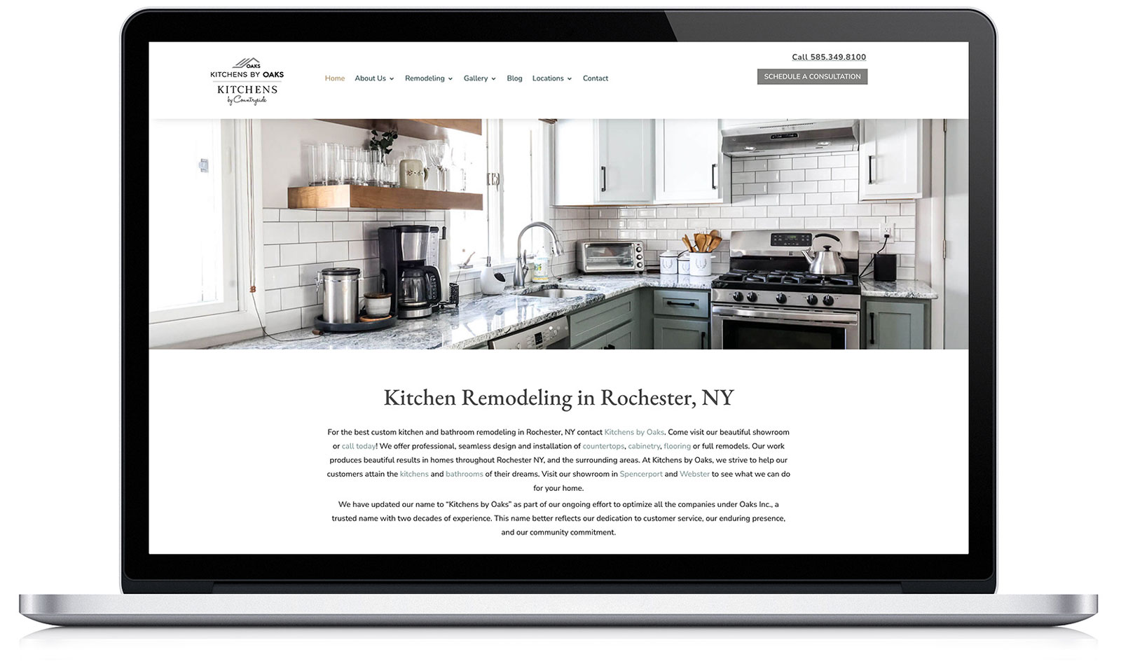 Kitchen remodel with modern appliances and design